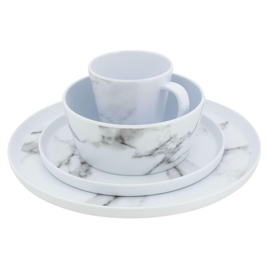 Eurotrail Marble Melamine Geschirrset 16- teilig