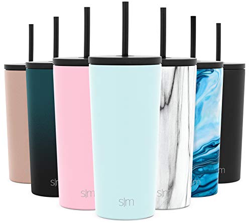 Simple Modern Classic 590ml Termo Cafe con 2 Tapas: Abatible y con Pajita Taza Termica para Llevar Vaso Termico de Viaje 4 Horas Calientes 16 Horas Frias, Botella Agua Acero Inoxidable Mujer u Hombre