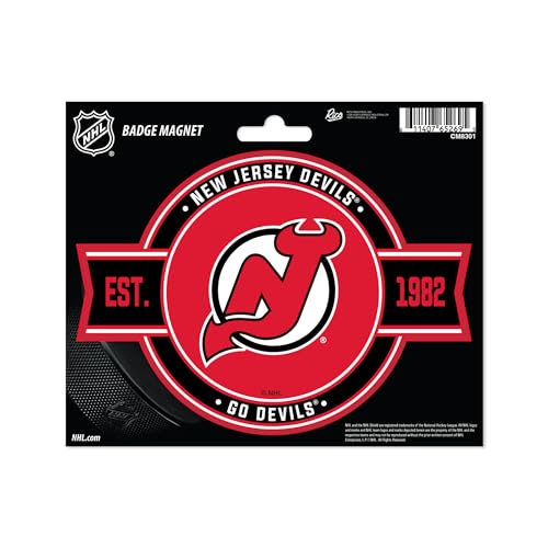 Rico Industries NHL Hockey New Jersey Devils Standard Badge Magnet - for Car, Fridge