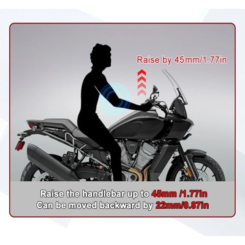 Elevador manillar motocicleta evita fatiga en Harley PanAmerica 1250 Special 2021-2024 6