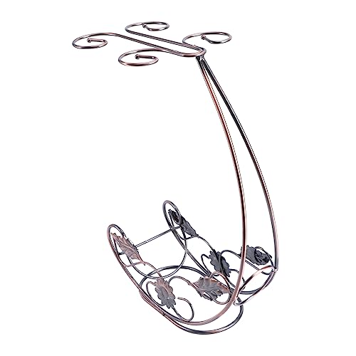 OFFSCH 1PC Art Red Wine Rack Delicate Goblet Holder for Home Decor Sturdy Wine Cabinet Organizer Chic Design for Parties and Events