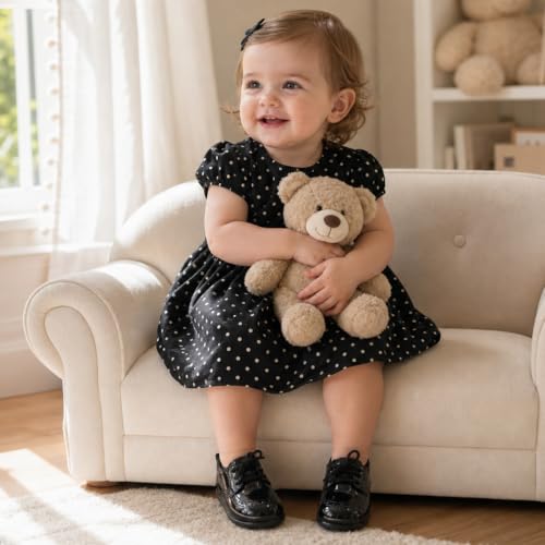 Image of Toddler Baby Girl Boy Classic Oxford Dress Shoes PU Leather Loafers Brogue Non-Slip Rubber Sole Wedding Party First Walking Shoes