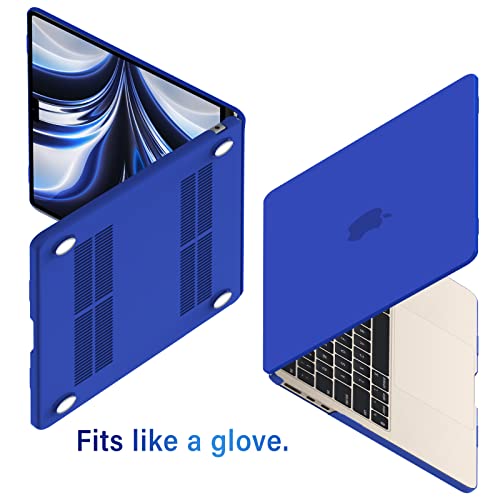 Image of IBENZER Compatible with New 2023 2022 MacBook Air 13 inch M2 case, Model A2681, Plastic Hard Shell Case with Keyboard Cover for M2 Mac Air 13.6 in with Touch ID, Royal Blue, MAT13-KK-RBL+1