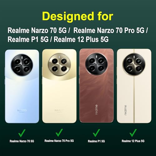 Image of Amazon Basics Back Case Cover for Realme Narzo 70 5G | Compatible for Realme Narzo 70 5G Back Cover | Matte Soft Flexible Silicon | Liquid Silicon Magic Case with Camera Protection | Dark Green