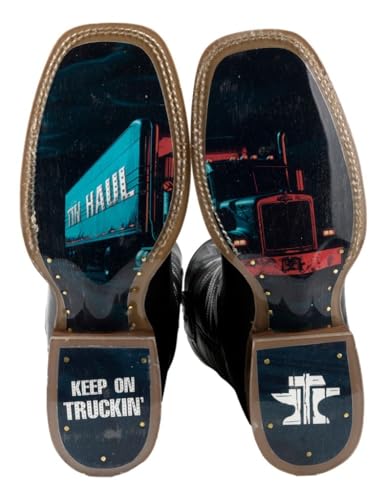 Tin Haul Men's Cowgirl Western Boot Broad Square Toe - 14-020-0077-0530 BR 10.5 D(M) US3