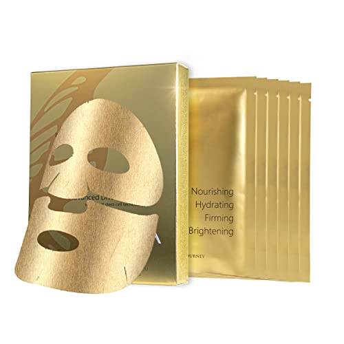 La Diva Foil Sheet Masks - Face Mask Skin Care - Anti Aging & Hydrating Facial Mask - Glowing Korean Beauty Skin for Women & Men with Collagen & Hyaluronic Acid- Gold Moisturizing Mask Set - 6 Pack