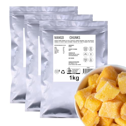 冷凍 マンゴー カット 1kg x 3 合計3kg 無糖 化学物質不使用 無添加 砂糖不使用 ペルー産 業務用 All-Natural Frozen Mango Chunks