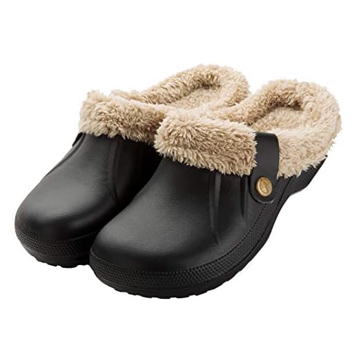 CELANDA Unisex Zuecos Calido Hombre Impermeable Zapatillas de Estar por Casa Mujer Invierno Pantuflas con Forro Pelusa Caliente Zapatos de jardín