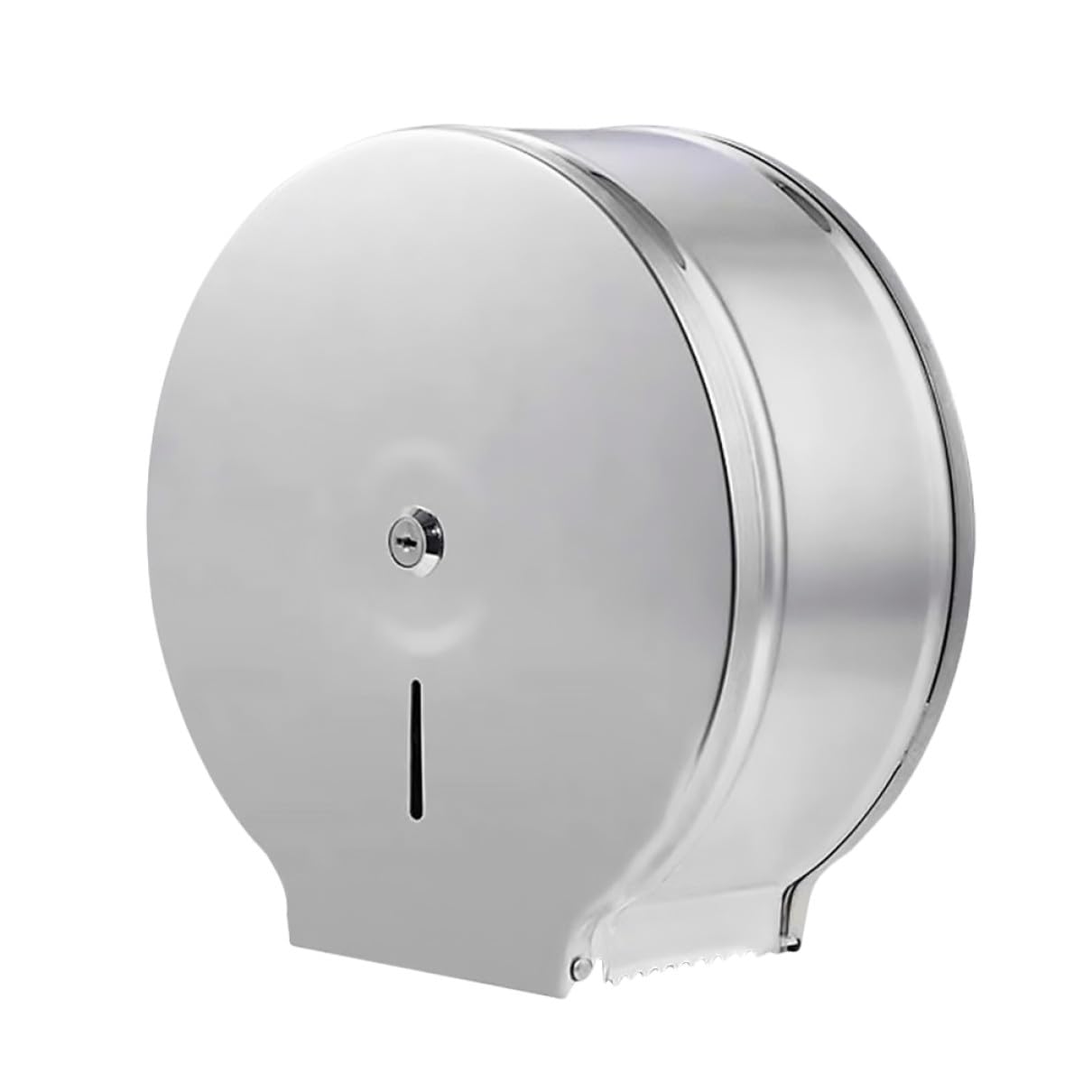 Porta Rotolo Carta da Muro Rotondo in Acciaio Inox 1 Pezzo | Argento, Stile Moderno, per Bagno e Toilette, Installazione Semplice, Design Unico