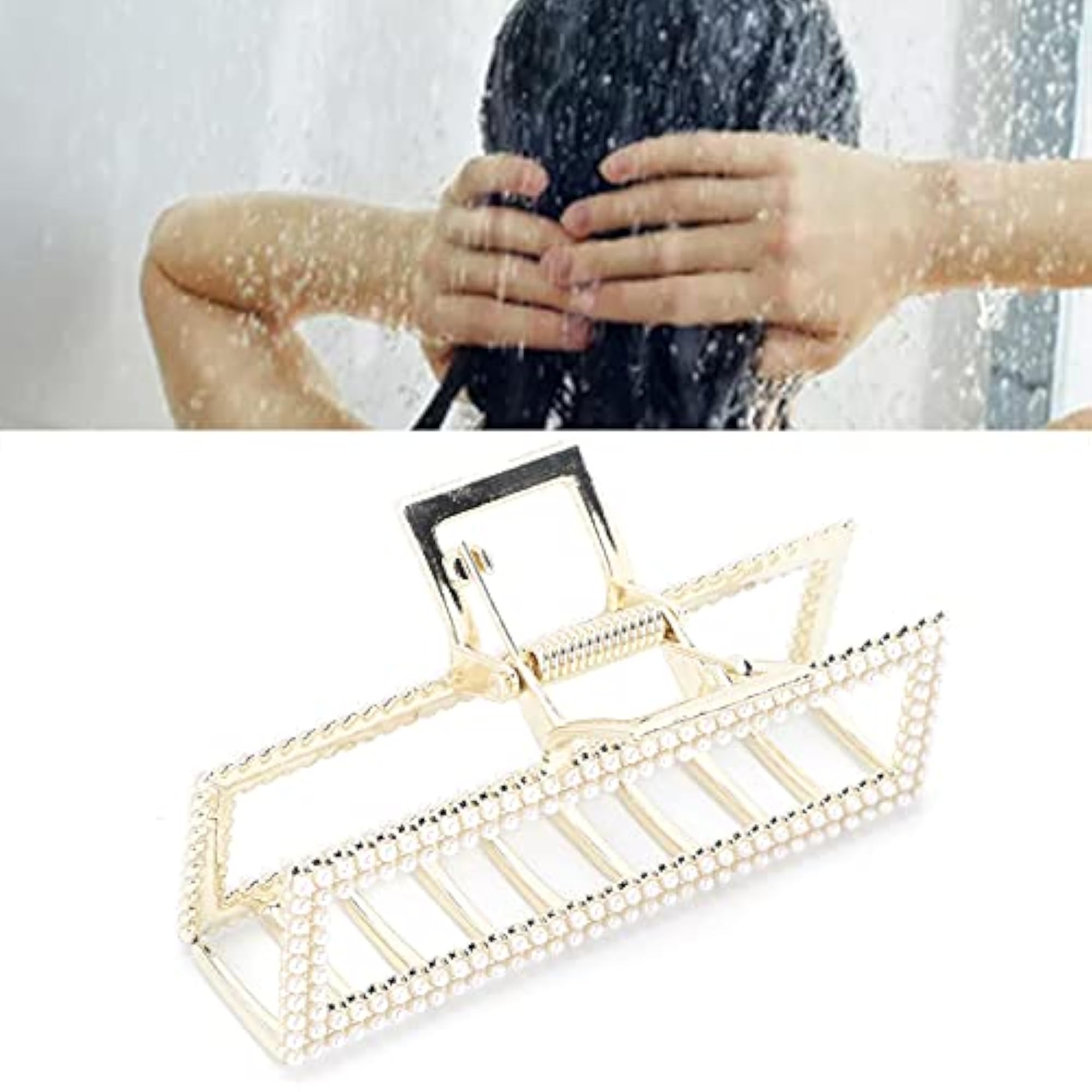 Hollow Geometric Alloy Hair Claw Clips for Women
