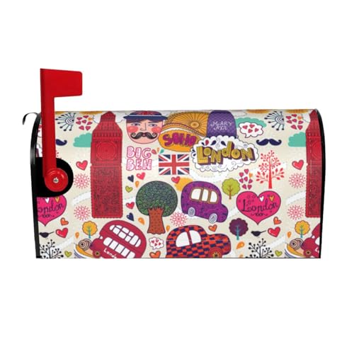 school newspaper in English print Magnetic mailbox cover unique garden decoration, fit for enhancing your mailbox style