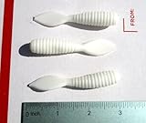 12ct White 3' Stingray GRUBS Fishing Lures Spade Tail Grub Redfish Striper Baits