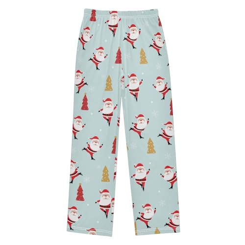 Boys' Pants Christmas Santa Claus Gnomes Tree Long Bottoms Jogger Pants Elastic Waist Trousers with Pockets S-XL