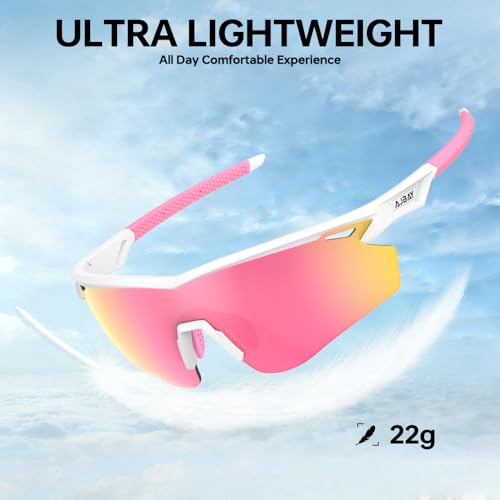 Image of Polarized Running Sunglasses for Men Women Ultra-Comfort, UV400 Protection | 22g Lightweight TR90 Frame & Adjustable Silicone Nose Pads Wraparound Sports Sun glasses for Cycling Baseball Hiking Fishing