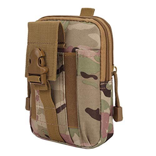 Esquirla Pochete tática militar Molle, pochete ajustável com bolsa para celular para pesca, caça, ac