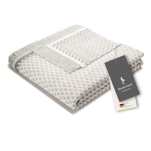 biederlack® Flauschige Kuscheldecke Daylight hellgrau I Made in...
