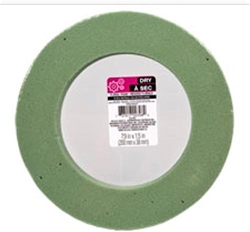 Dry a sec Floral Green Foam Ring for Wreath Design 7.9 in x 1.5 -Inch