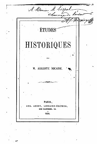 Études historiques (French Edition)