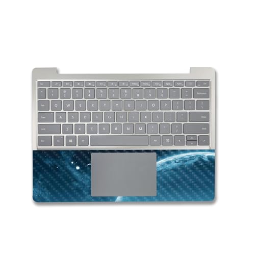 Image of MightySkins Carbon Fiber Skin Compatible with Microsoft Surface Laptop Go 3 (2023) Full Wrap Kit - Outer Space | Protective, Durable Textured Carbon Fiber Finish | Made in The USA