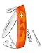 Swiza C03 LUCEO 11 Funktionen Cuchillo Suizo, Unisex Adulto, Camo Farn Naranja, Talla única