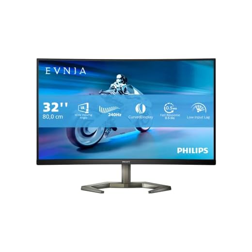 Philips Evnia 32M1C5200W - 32 Zoll Full HD Gaming Monitor, 240 Hz, 1 ms GtG, FreeSync Premium (1920x1080, HDMI, DisplayPort) dunkelgrau