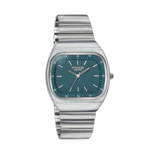 Image of Sonata Poze 9 with Quartz Analog with SS Sheet Metal Strap Watch for Unisex