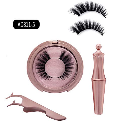Magnetic Eyelashes,Magnetic Eyeliner Kits (AD811-5) Magnetic Eyeliner With Magnetic Eyelashes,Reusable Magnetic Lashliner For Use with Magnetic False Lashes