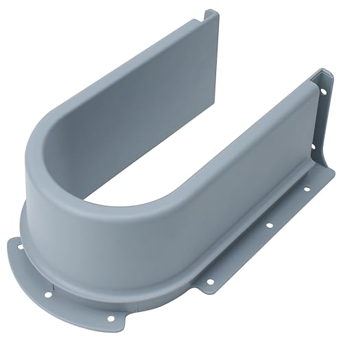 Under Sink Basin U Shaped Pipe Covers, Cutout Plastic Cover for Bathroom Kitchen, PVC Recessed...