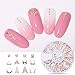NICOLE DIARY Rose Gold Rivet Nail Studs Oval Circle Square Triangle Hollow Frame Mixed DIY Metallic 3D Nail Decoration