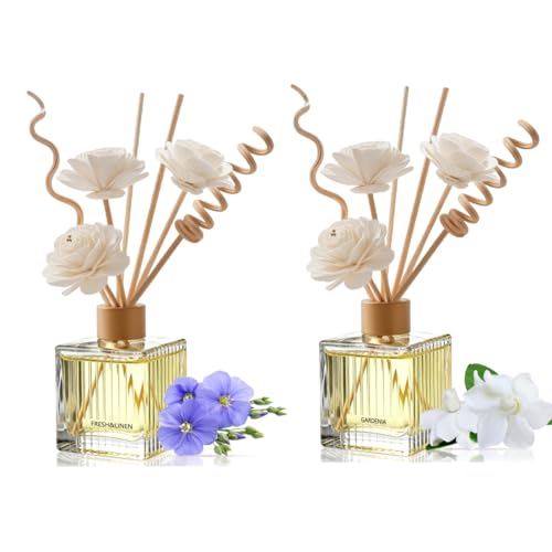 Difusor con varillas Gardenia y Fresh Linen 2x200ml miniatura 1