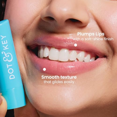 Image of Dot & Key Barrier Repair Hydrating Lip Balm SPF 50 | Blueberry Bliss | Repairs Damaged Lip Barrier | Non Tinted | 4.5 gm