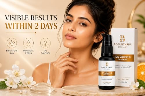 Image of 10% Vitamin C and Niacinamide Face Serum Duo, with Glutathione, Hyaluronic Acid, Alpha Arbutin,Visible results within 2 days 30 ml