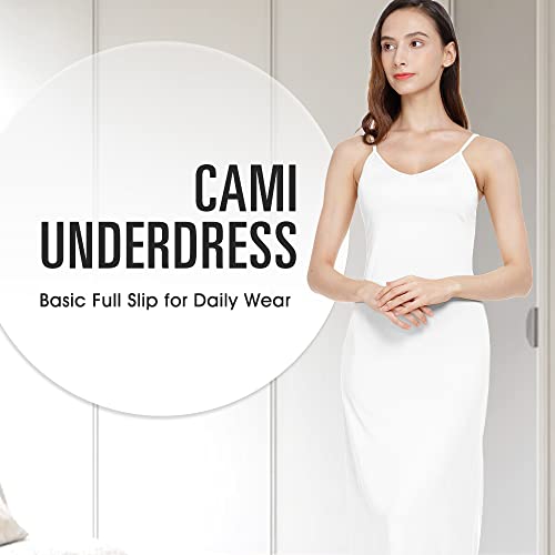 Image of MANCYFIT Long Slips for Under Dresses Full Length Adjustable Spaghetti Strap Nightgown