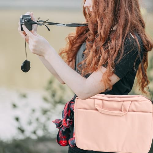 Bolso para laptop 15.6" rosa protector acolchado portátil miniatura 2