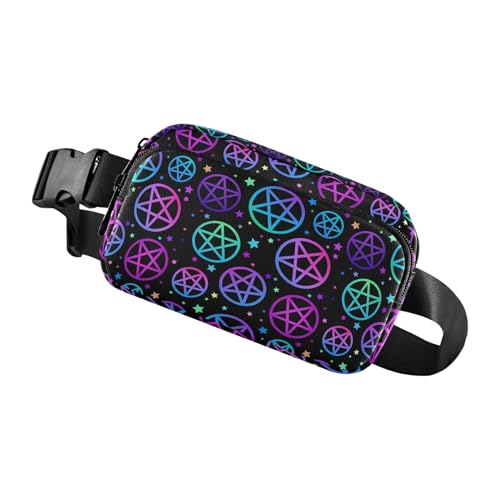 Whnbuij 女性用ベルトバッグ、反射ストリップ調節可能メンズウエストパック - ファッショナブルで万能なベルトポーチ アウトドア 学校 ジム カジュアル バケーション用, A, Refer to description, ユニ。