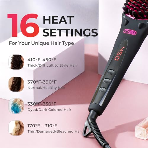 image for TYMO One-Step Hair Straightening Brush with Negative Ions, Ceramic Hea