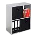 Produktbild RICOO Bücherregal 2 Fächer 71 x 60 x 31 cm Regal Spannplatte aus Holz Modern grau WM111-PL, Standregal Büro Bücherregale, Regale & Ablagen, Druckerständer, Druckerregal, Aktenregal