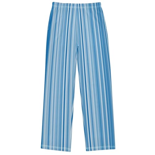 Boy's Pants Different Blue Line Jogger Pants Elastic Waist Long Bottoms Trousers with Pockets 6-14 Years