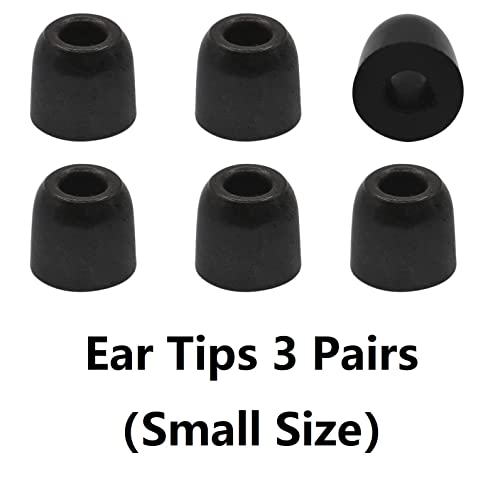 Image of JNSA Memory Foam Eartips Replacement for Sony WF-1000XM4 WF-1000XM5 Earbuds Foam Tips Compatible with Sony WF WI XBA Series Fit Charging Case, Black, Small Size 3 Pairs (Foam4XM4B3PS)