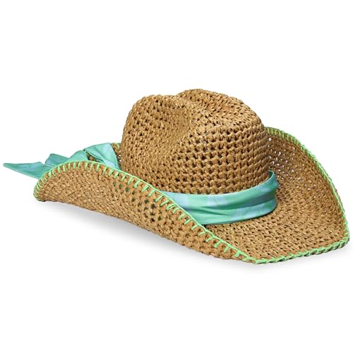 Chapeau de soleil Roxy paille style cowboy femme pour protection uv plage été