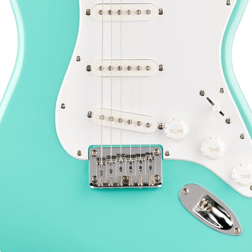 Image of Fender Squier Sonic Stratocaster HT - Sea Foam Green Bundle with Tuner, Strap, Picks, and Austin Bazaar Instructional DVD