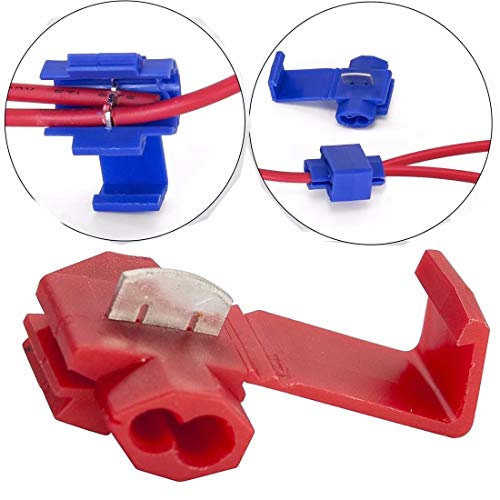 Larlansz JXJZ 125Pcs Solderless Quick Splice Snap Wire Connector,Insulated Crimp Connectors To Connect Electrical Wires 22-10 Awg thumb #3