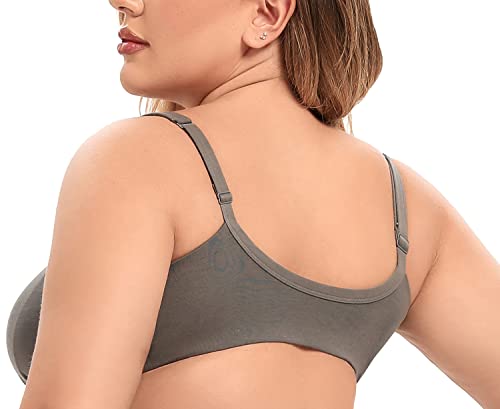 Touch Loom Cotton Nursing Bra,Cotton Maternity Bra,Sleeping Bralette For Breastfeeding Pregnancy Women,Black+Nude+Gray,Large #TOP2