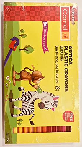 Camel ARTICA Plastic Crayons Extra Long 28 Shades