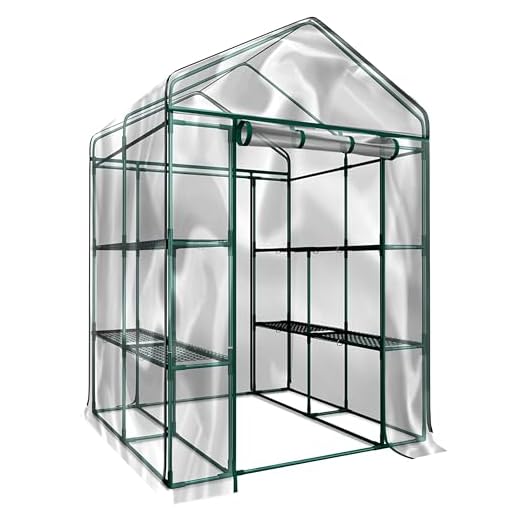 Walk-in Greenhouse with 8 Sturdy Shelves