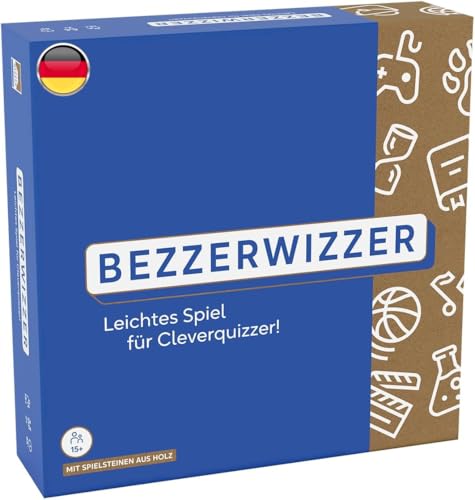Asmodee, BEZZERWIZZER (Auflage 2025), Quiz- und Partyspiel ab 2 Spieler, ab 15 Jahren, 45 Minuten, 2.940 Fragen in 20 Kategorien, Taktik & Wissen testen, Perfekt für Familie & Freunde, Deutsch