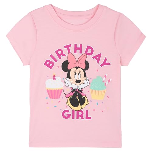 Image of Disney Birthday Girls T-Shirt and Tulle Skirt Outfit Set Toddler to Big Kid Sizes (2T - 14-16)