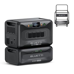 BLUETTI Solar Generator Apex 300 & B300K (2025 Neu) mit Trolley, 5529, 6Wh/6000+ Zyklen mit 4 3840W AC Ausgängen(7680W Surge), Modulare Stromversorgung für Zuhause, Wohnmobile und Notfälle