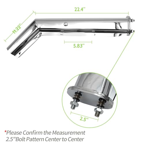 Stainless Steel Angled Mud Flap Hanger for Semi Trucks 2-1/2" Bolt Spacing 30" Length Heavy-Duty Spring Loaded Bracket with Reflective Strip Sticker,2pcs by aostirmotor - Image 2