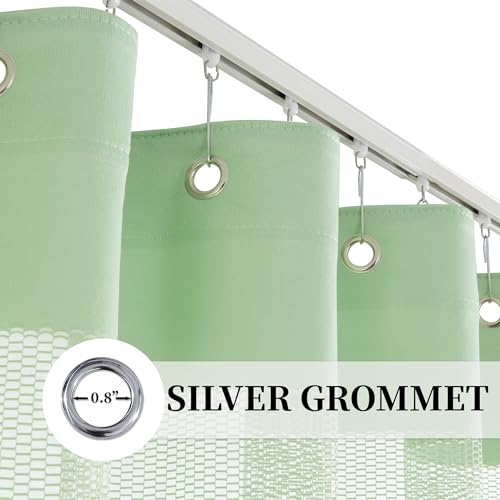 Image of Cniuyhi Inherent Flame Retardant Hospital Curtains, Cubicle Medical Grommet Curtains for Room Divider, School Nursery, Hospital(1 Panel, Green, 5x8ft)